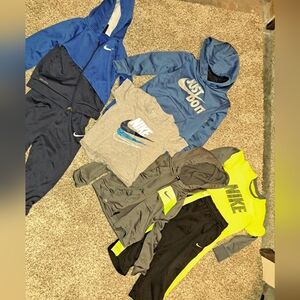Nike Kids' Activewear Sets - Blue, Gray, and neon Yellow